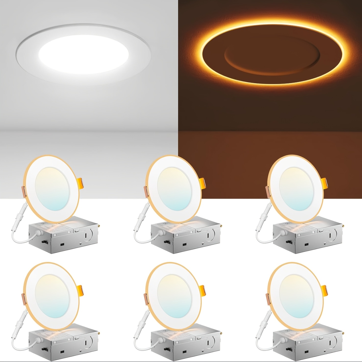 12/6 Pack 4/6 Inch 5CCT LED Re - Decor Lighting & Decor Fires reseña y precio