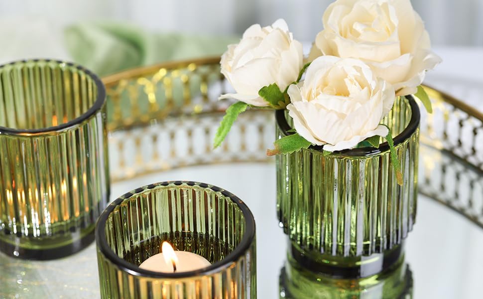 8pcs Green Votive Candle Holde - Lighting Decor Wedding reseña y precio