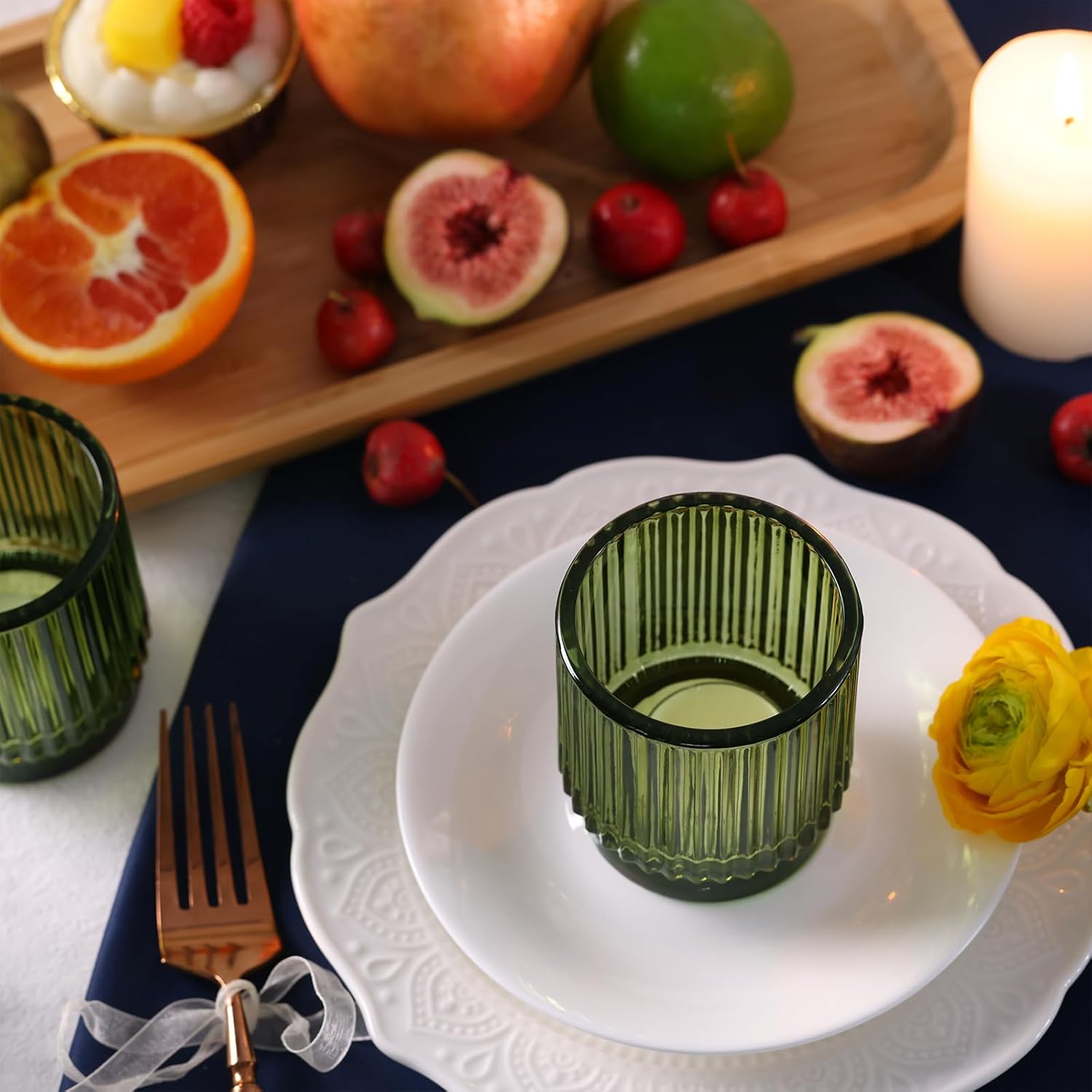 8pcs Green Votive Candle Holde - Lighting Decor Wedding reseña y precio
