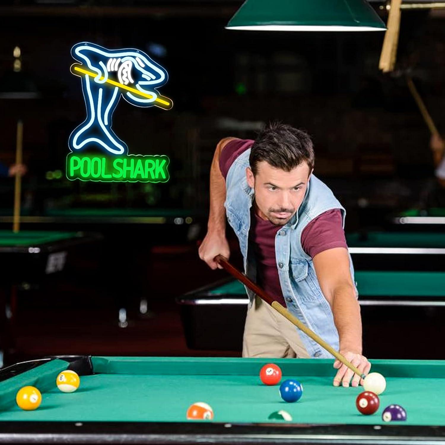 Pool Shark Billiards Neon Sign - Garage Lighting Decor reseña y precio