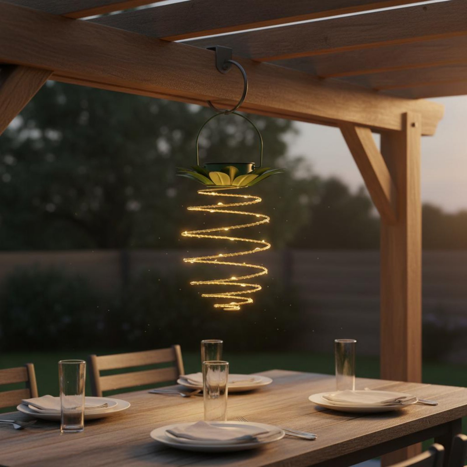 2 Pieces Solar Pineapple Lamp  - Lighting Decoration Outdoor reseña y precio