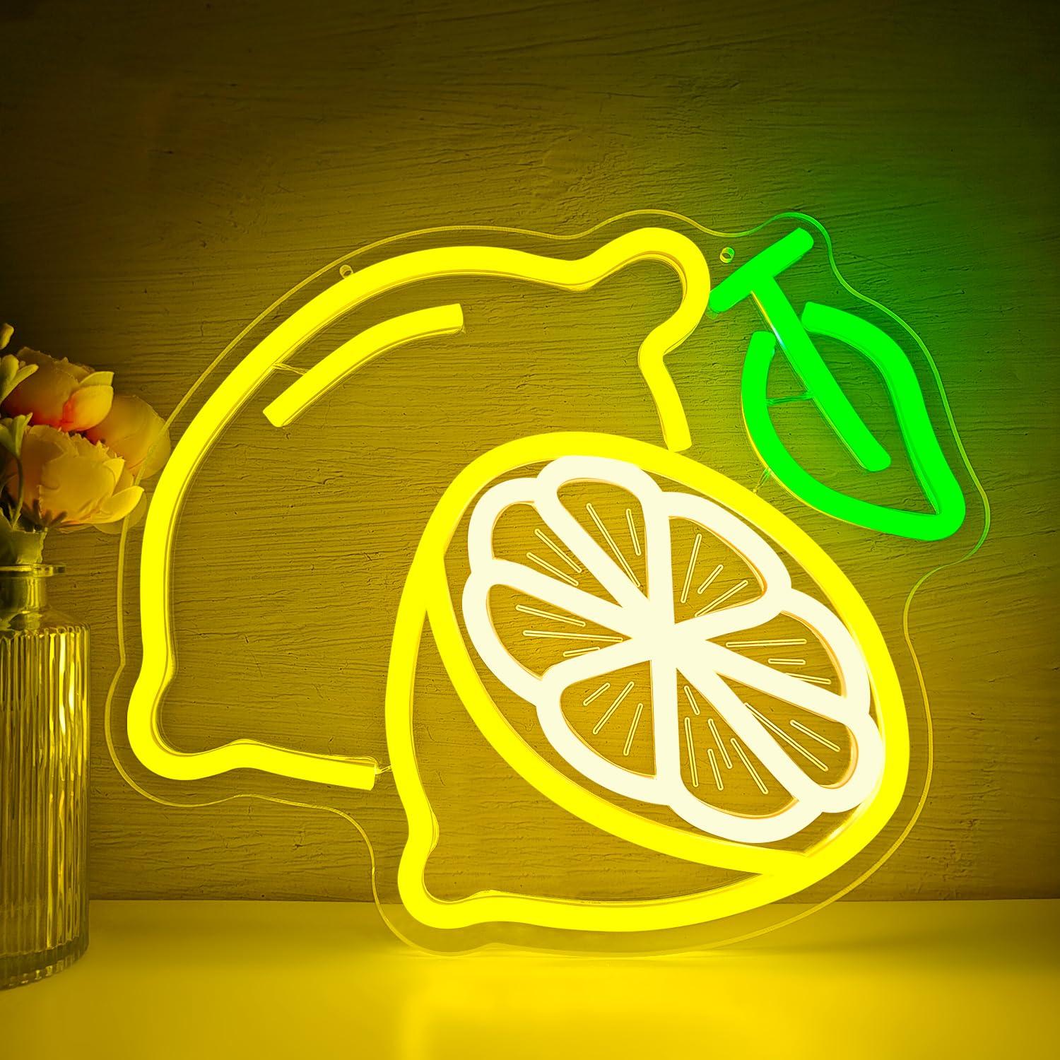 Lemon Neon Sign Dimmable LED L - Up Lighting Decor reseña y precio