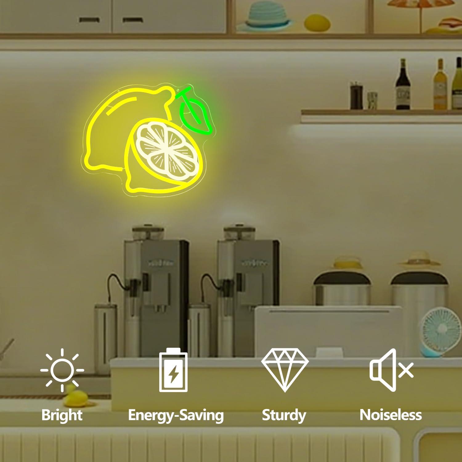 Lemon Neon Sign Dimmable LED L - Up Lighting Decor reseña y precio