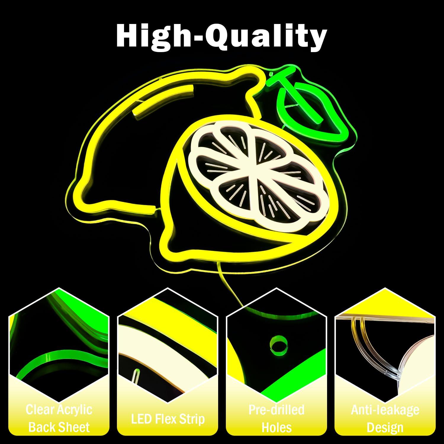 Lemon Neon Sign Dimmable LED L - Up Lighting Decor reseña y precio