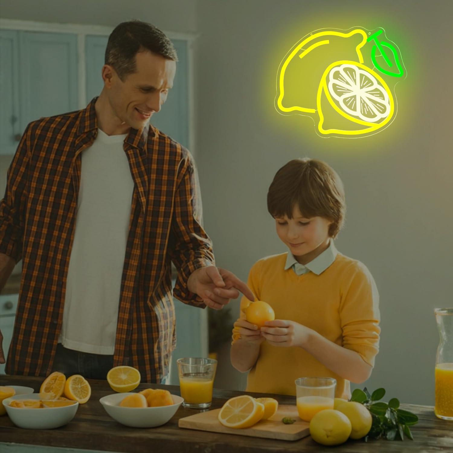 Lemon Neon Sign Dimmable LED L - Up Lighting Decor reseña y precio