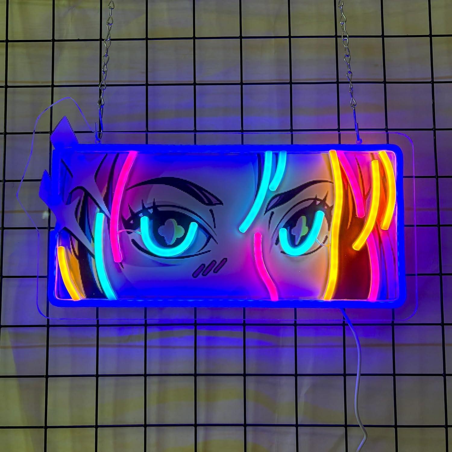Passionate Eyes Neon Sign USB  - Garage Lighting Decor reseña y precio