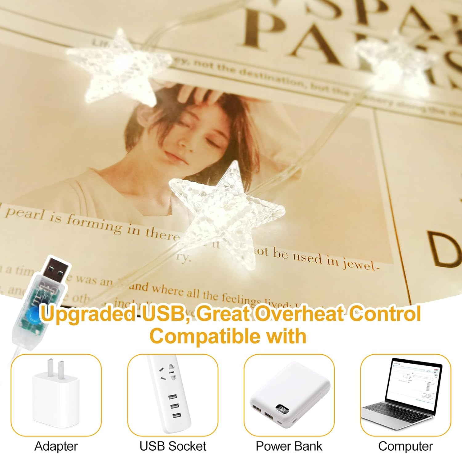 1pc 120 LED Star Curtain Light - Fairy Light Curtain reseña y precio