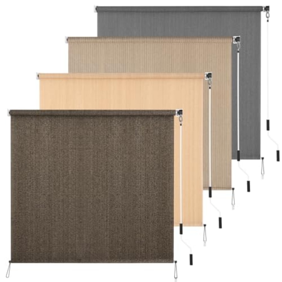Outdoor Roller Shade 6' W x 8' - Up Lighting Decor reseña y precio