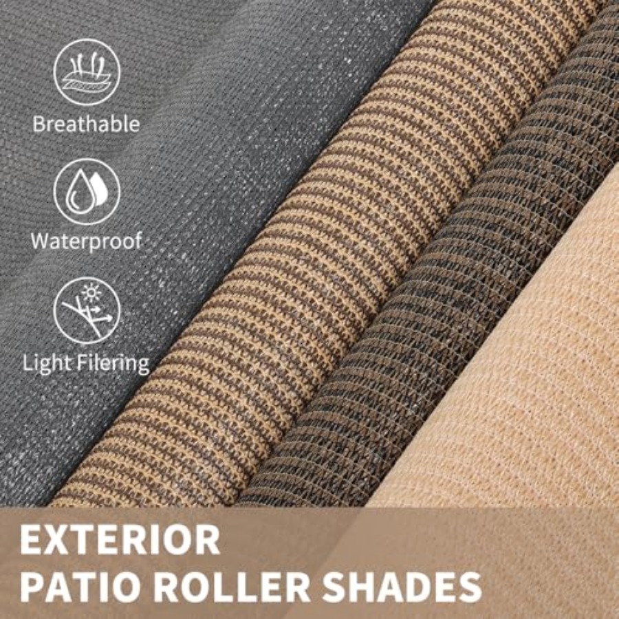 Outdoor Roller Shade 6' W x 8' - Up Lighting Decor reseña y precio