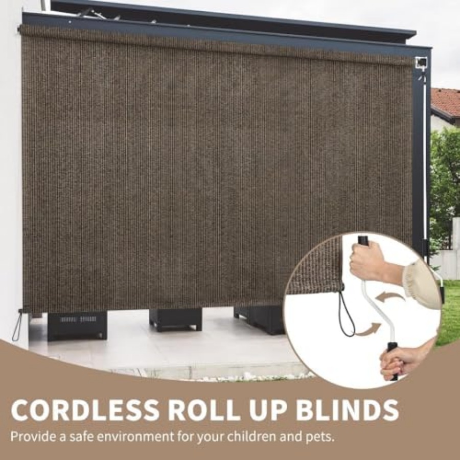 Outdoor Roller Shade 6' W x 8' - Up Lighting Decor reseña y precio