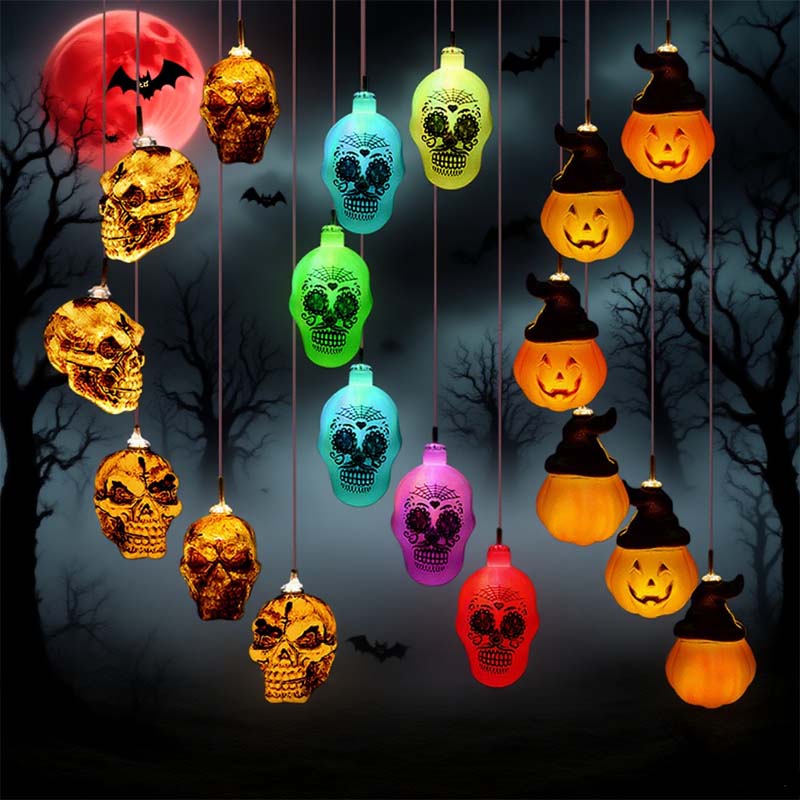Halloween Solar Skull Ghost St - Lighting Decor House reseña y precio