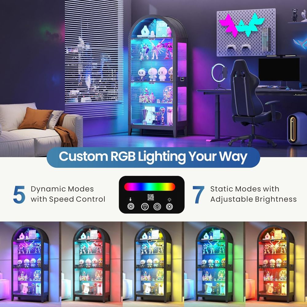 68.9 Arched 5-Tier Display Cab - Lighting & Home Decor Studio reseña y precio