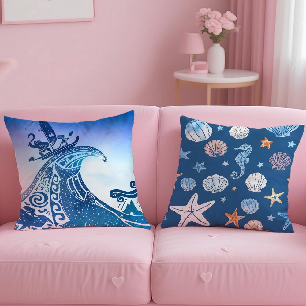 Light blue ocean ripple Cushio - Lighting Decor And Beyond reseña y precio