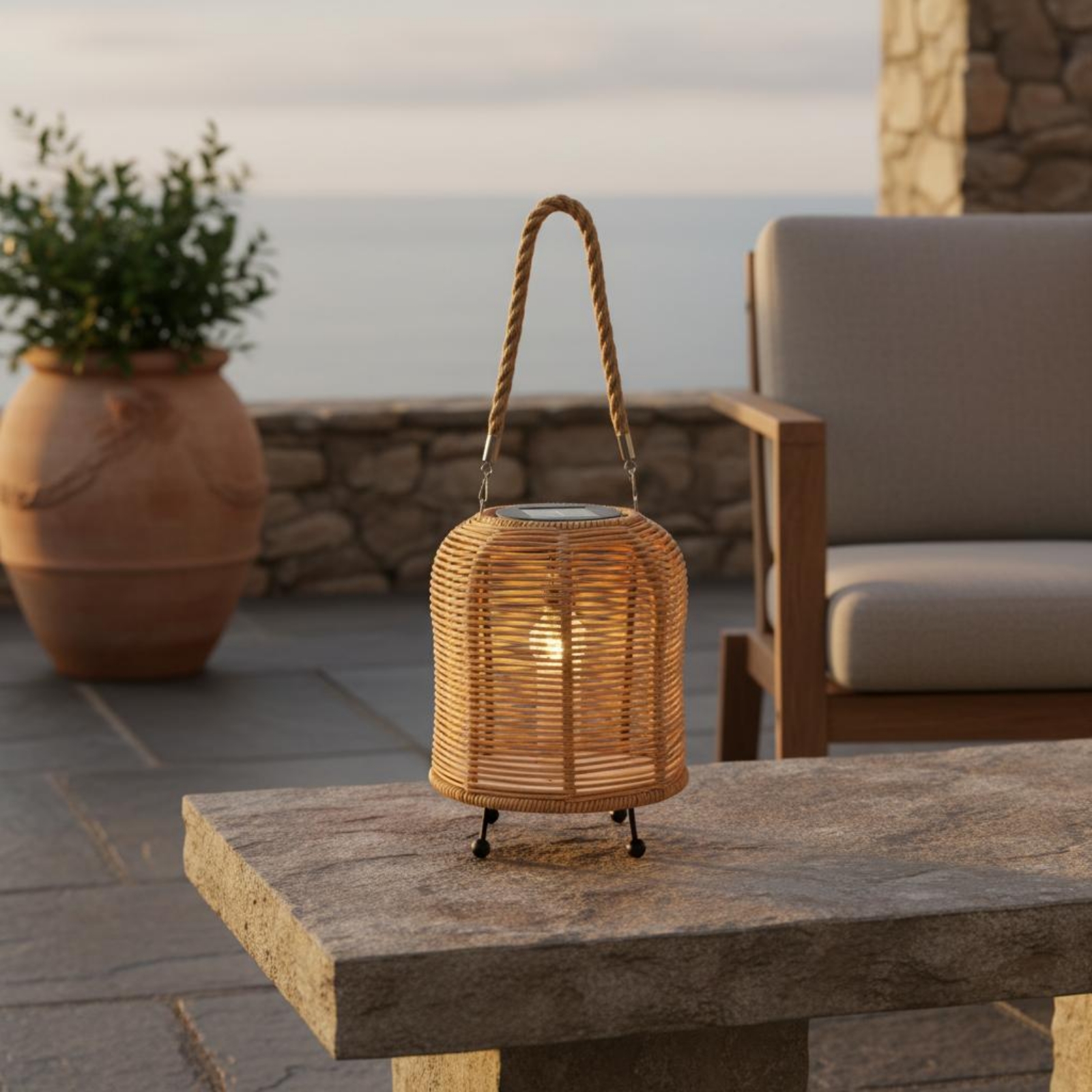 Handwoven Solar Lantern Warm L - Lighting Decoration Outdoor reseña y precio