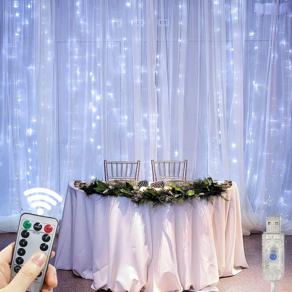 USB Curtain Lighting String Ho - Fairy Light Curtain reseña y precio