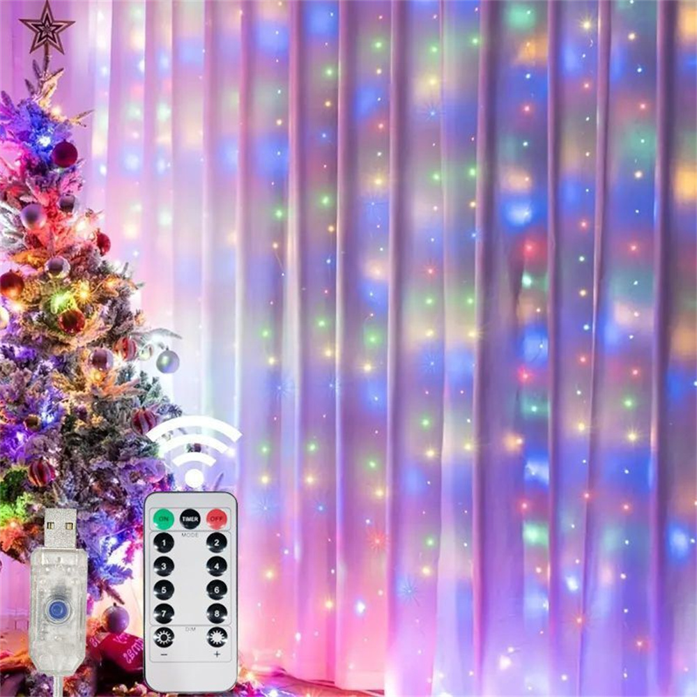 USB Curtain Lighting String Ho - Fairy Light Curtain reseña y precio