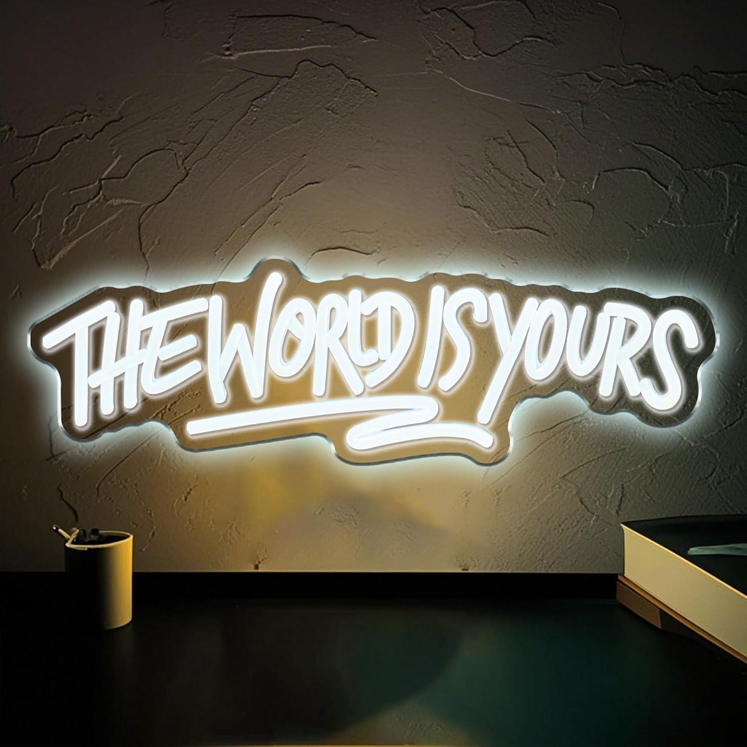 The World is Yours Neon Sign U - Lighting Decor Wedding reseña y precio