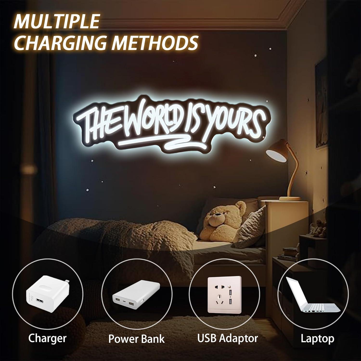 The World is Yours Neon Sign U - Lighting Decor Wedding reseña y precio
