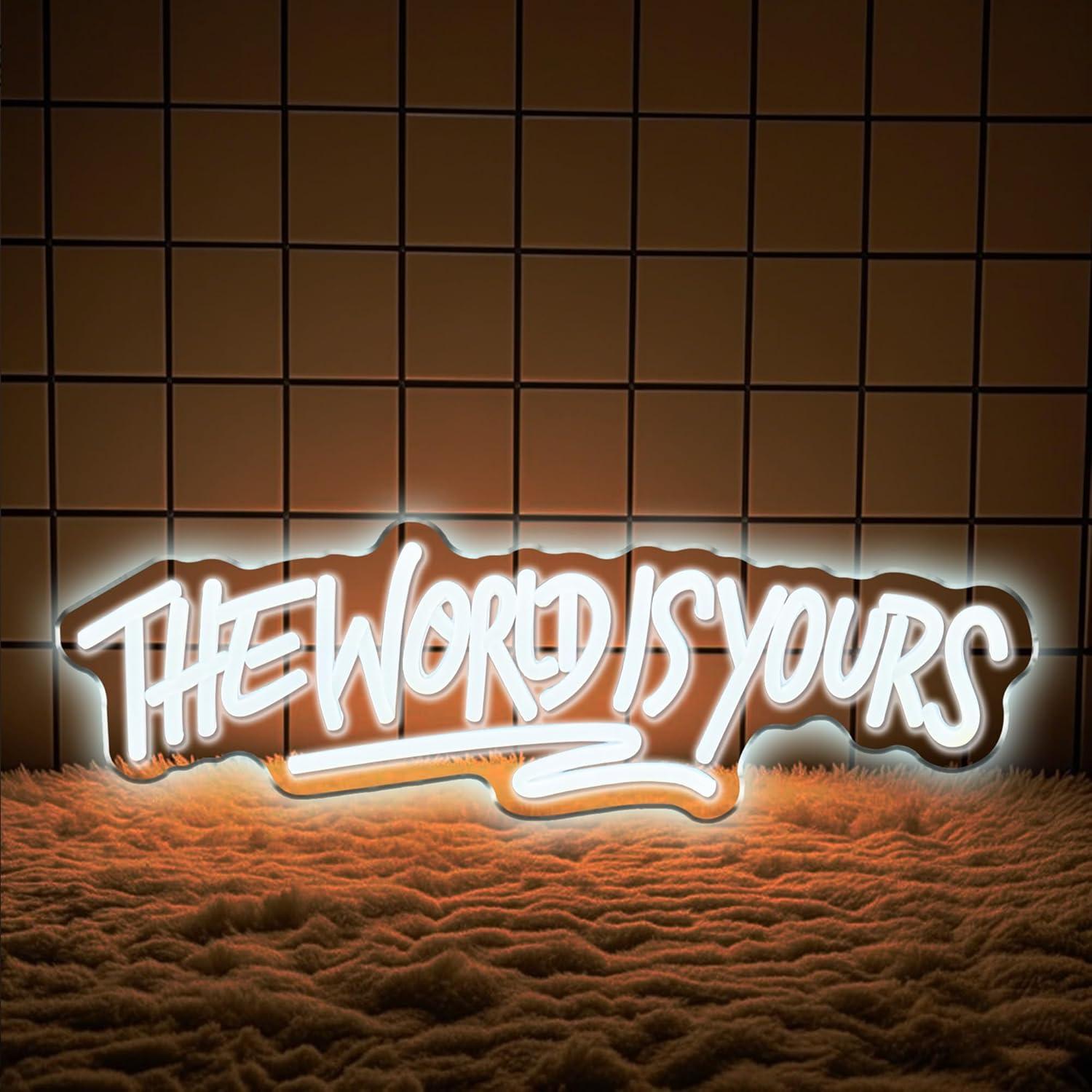 The World is Yours Neon Sign U - Lighting Decor Wedding reseña y precio