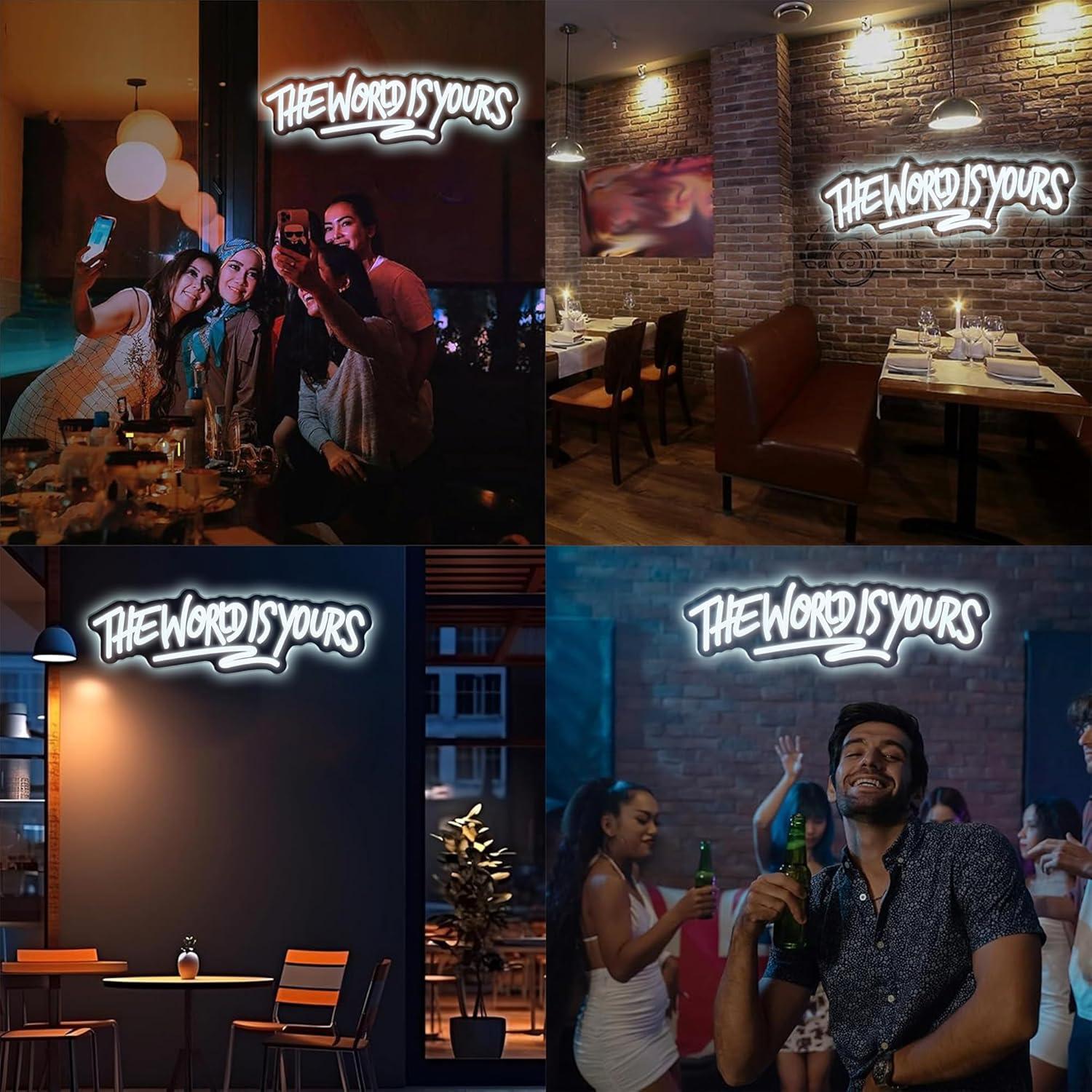 The World is Yours Neon Sign U - Lighting Decor Wedding reseña y precio