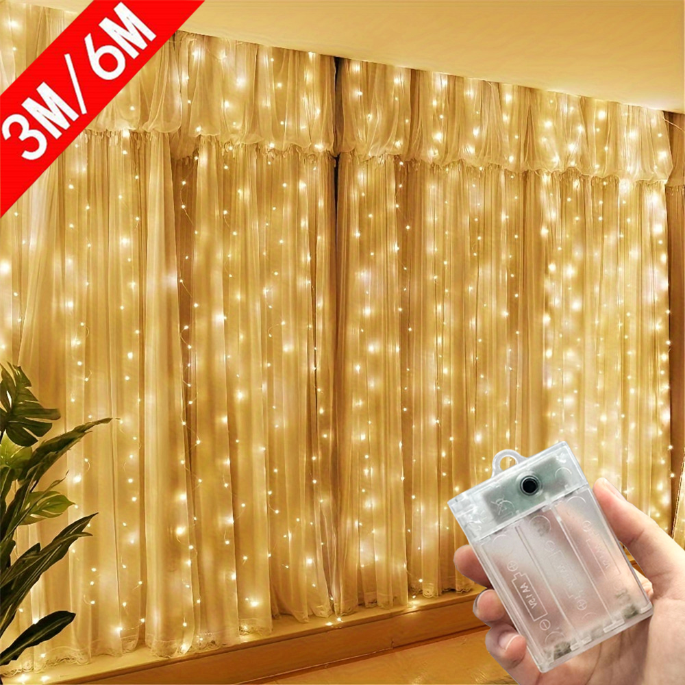 3/6M Battery Power LED Curtain - Fairy Light Curtain reseña y precio
