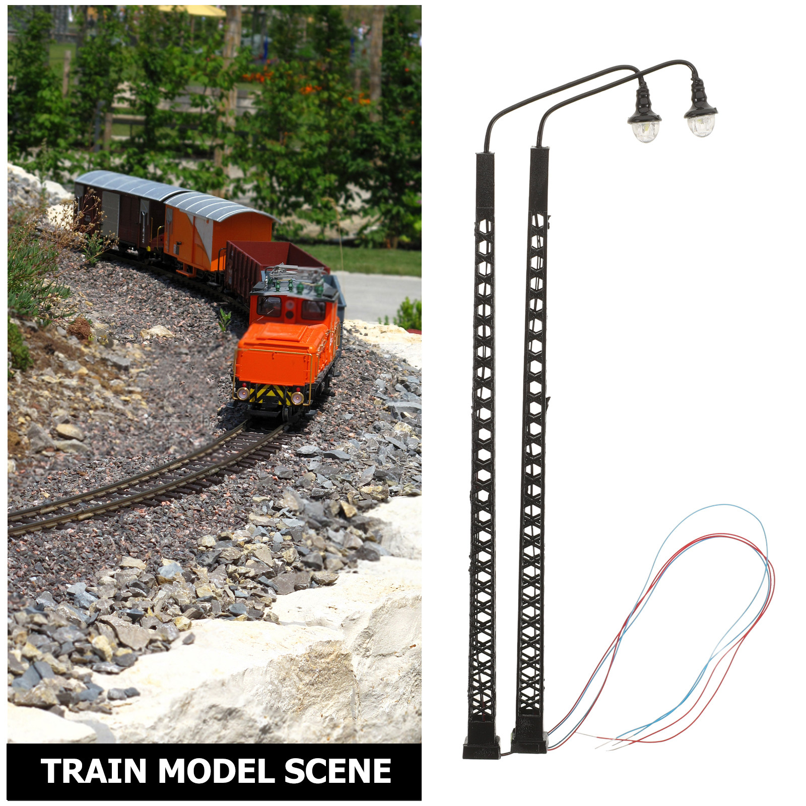 2Pcs Railroad Light Miniature  - Lighting Decor House reseña y precio