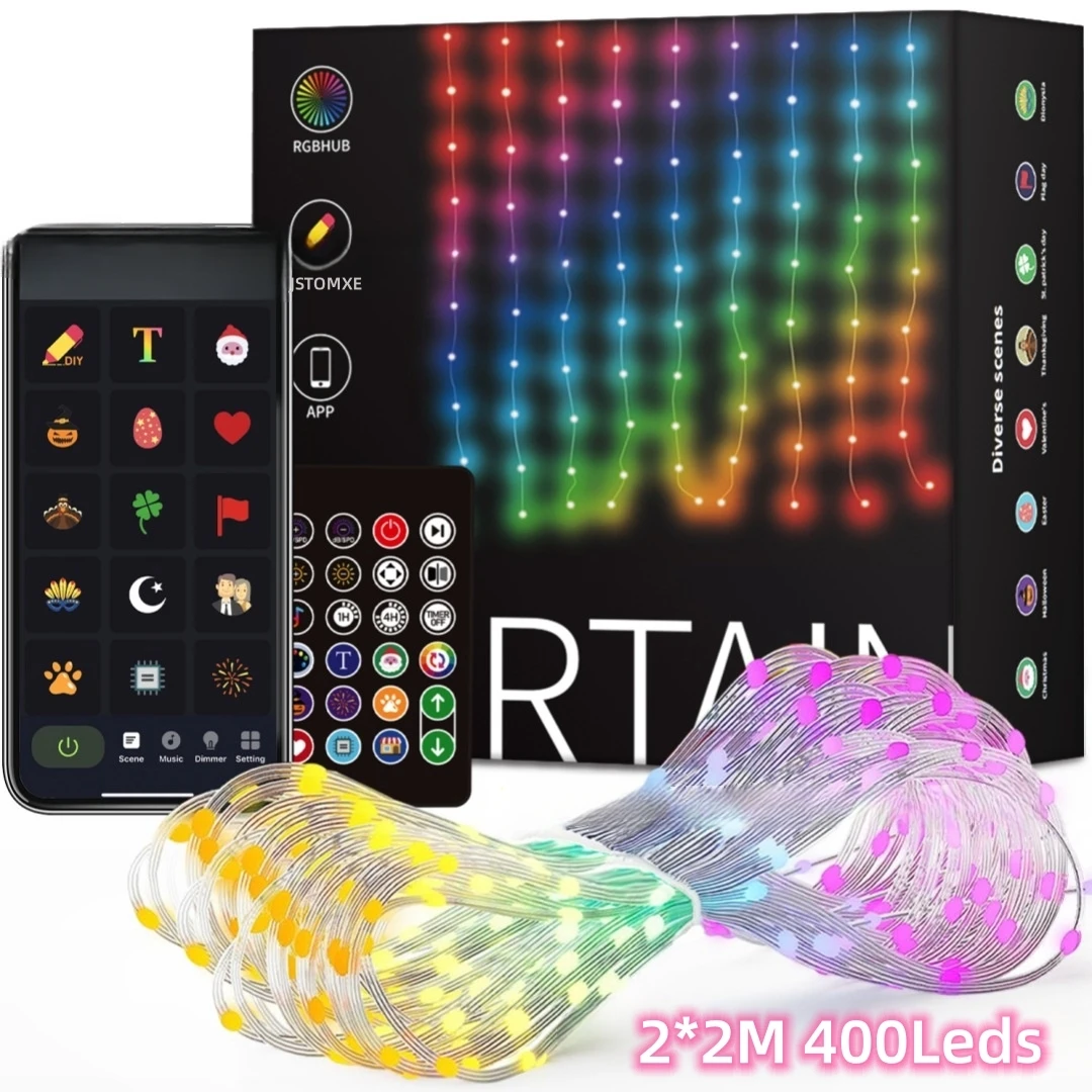 USB Smart APP Animated Curtain - Fairy Light Curtain reseña y precio