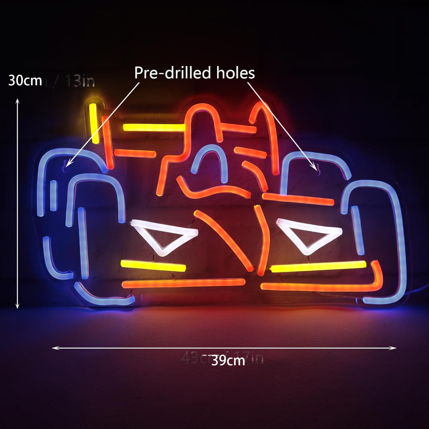 Formula Cars Neon Signs Go Kar - Decor Kart Lighting reseña y precio