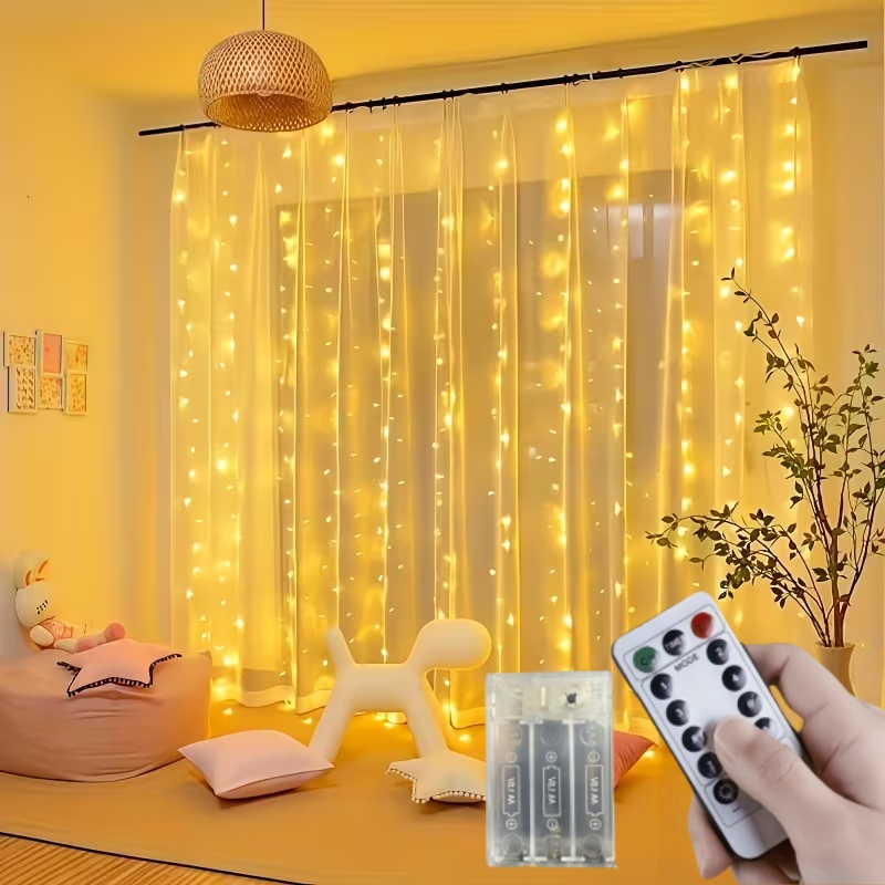 300/600 LED Battery-Operated F - Fairy Light Curtain reseña y precio