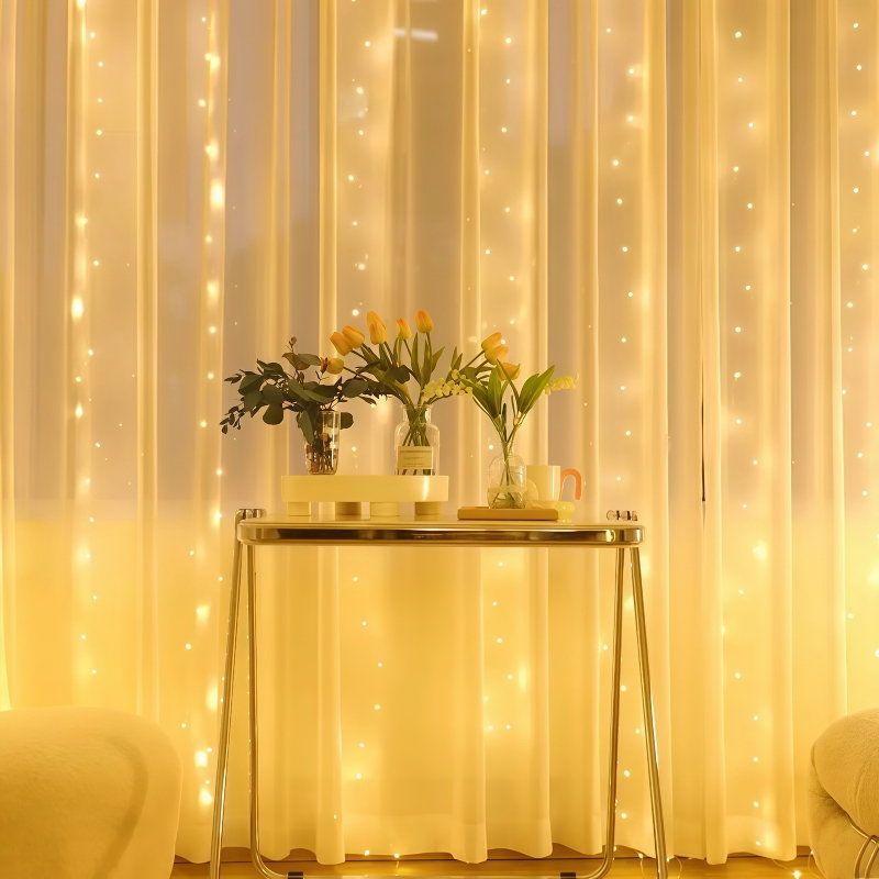 300/600 LED Battery-Operated F - Fairy Light Curtain reseña y precio