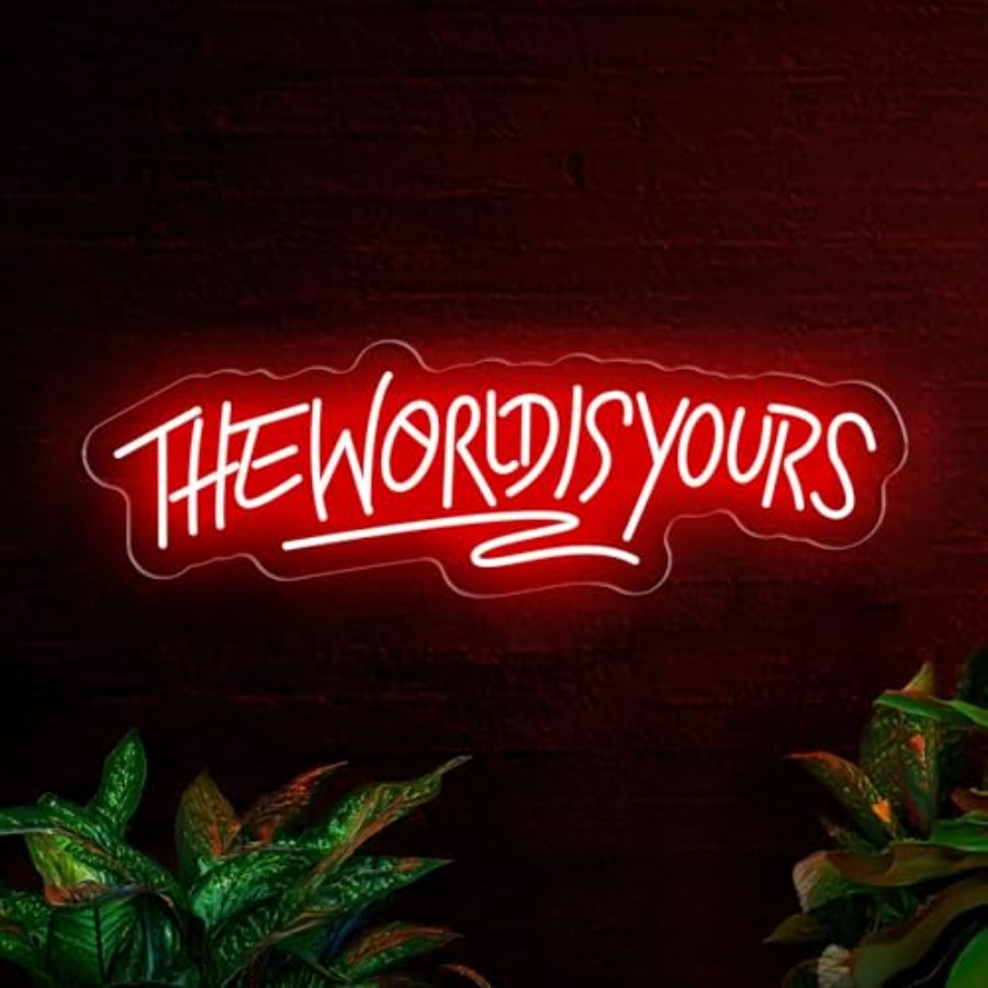 The World Is Yours Neon Sign f - Lighting Decor Wedding reseña y precio