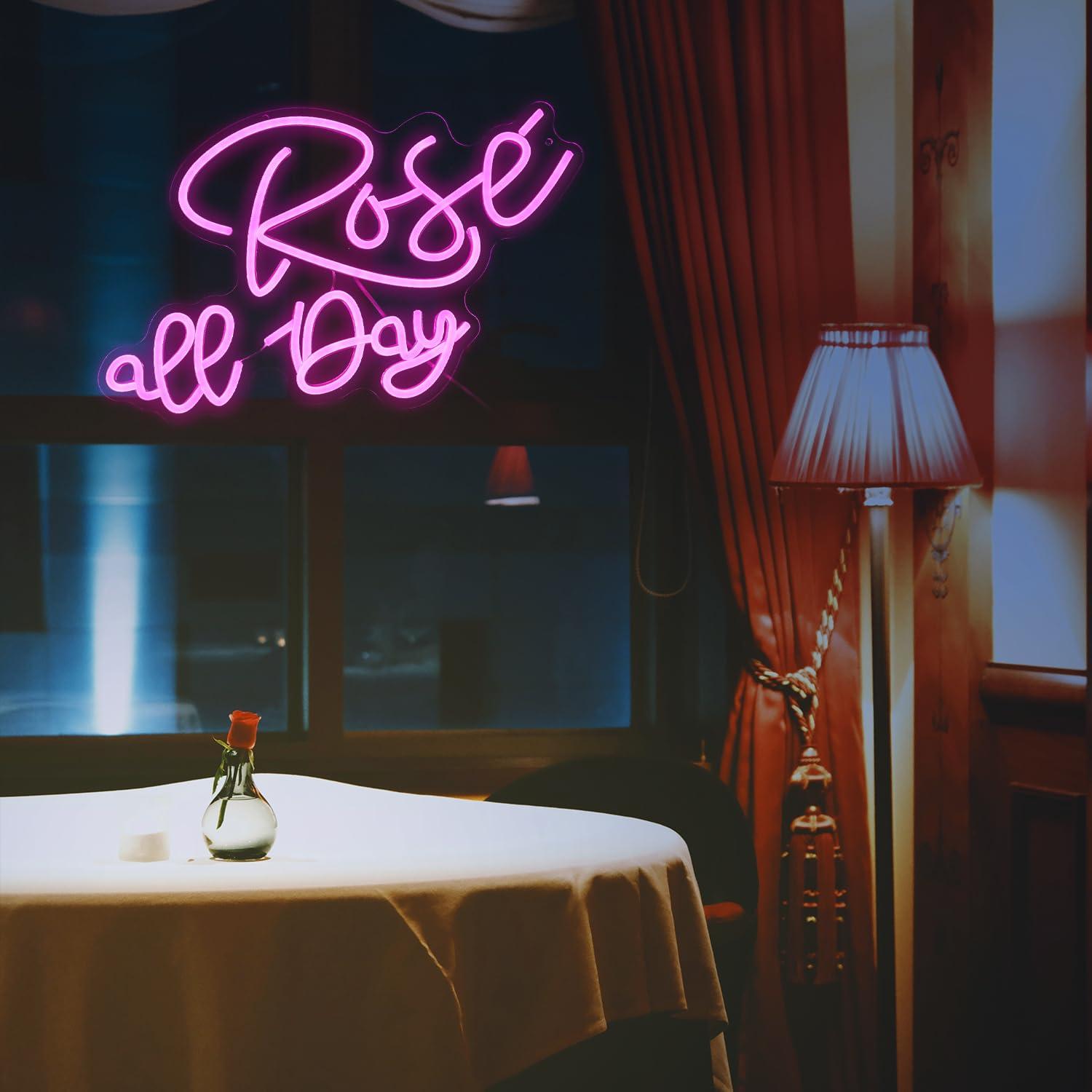 Rose All Day Neon Sign Dimmabl - Lighting Decor Wedding reseña y precio