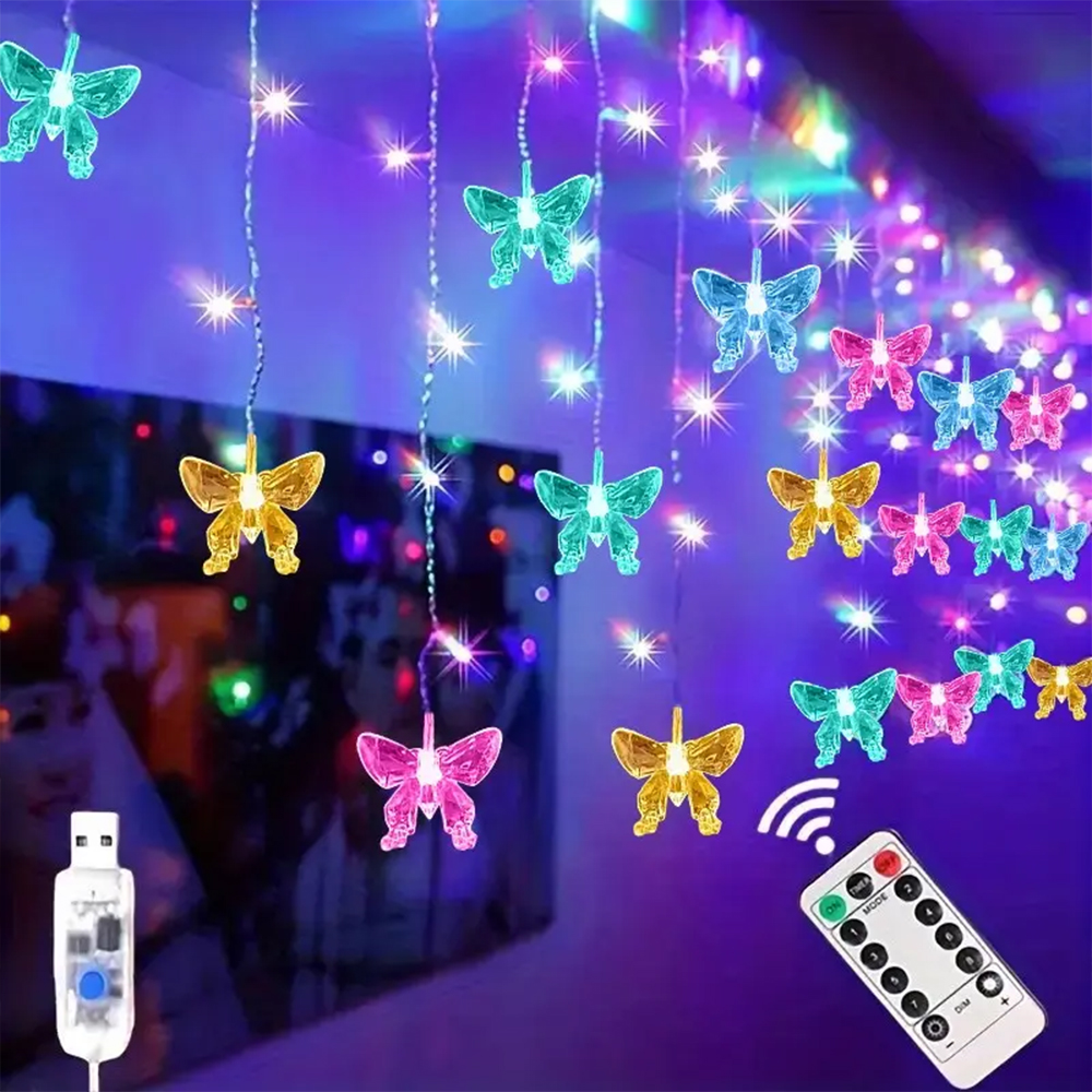 LED Butterfly Curtain String L - Fairy Light Curtain reseña y precio