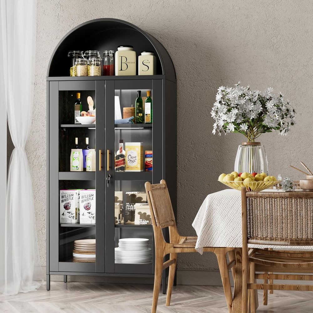 78.74 Tall Metal Arched Cabine - Lighting & Home Decor Studio reseña y precio