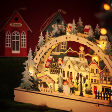Wooden Christmas LED Bridge La - Lighting Decor Woodbridge reseña y precio
