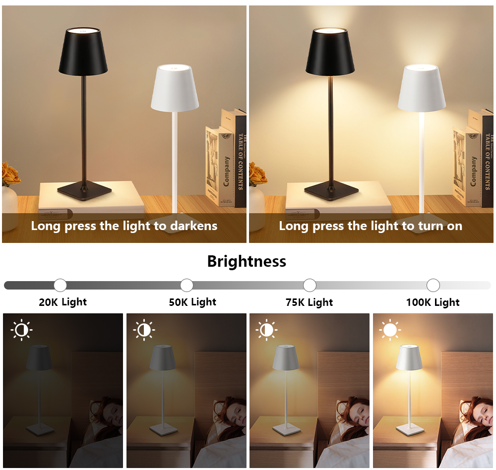LED Rechargeable Desk Light Wi - Up Lighting Decor reseña y precio