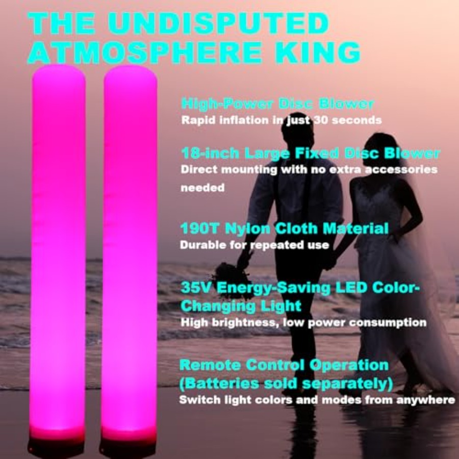 Inflatable LED Tube Column Lig - Lighting Decor Rentals reseña y precio