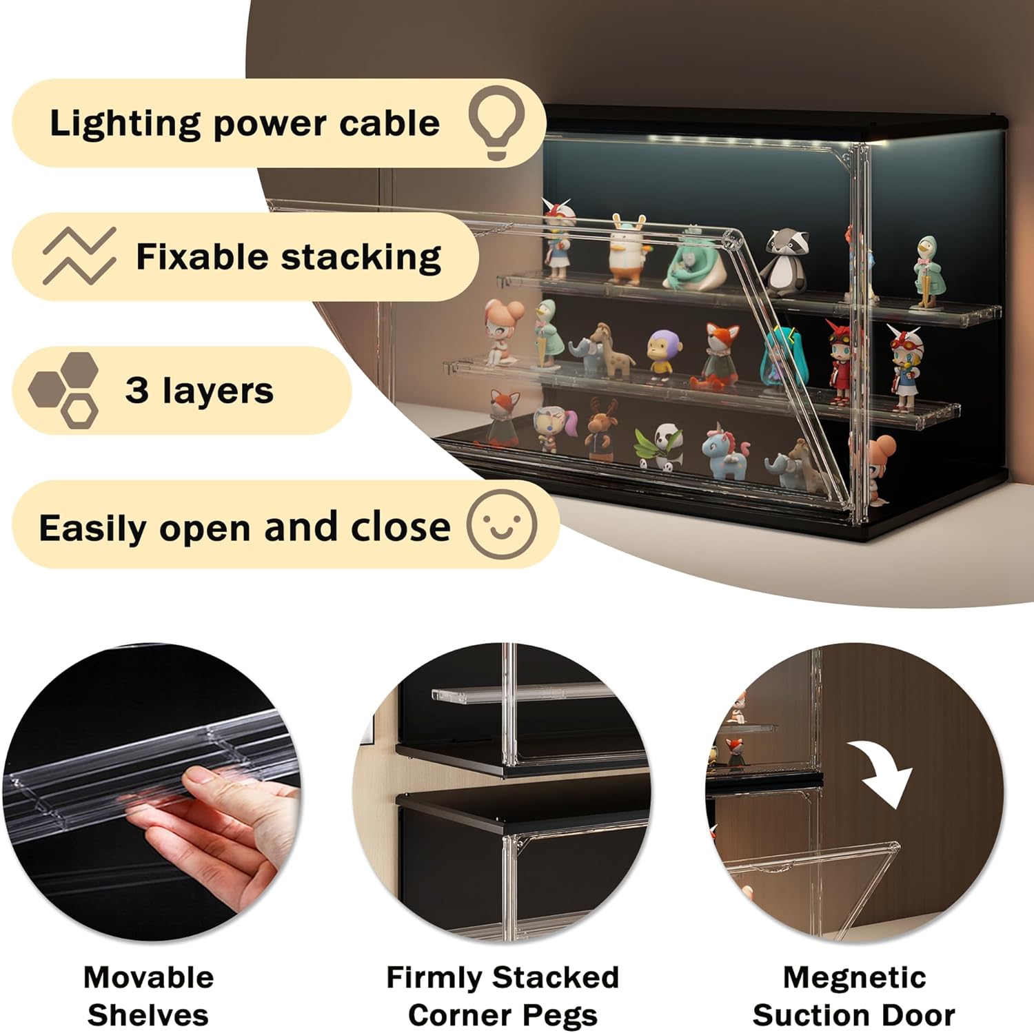 3-Tier Stackable LED Display C - Lighting & Home Decor Studio reseña y precio
