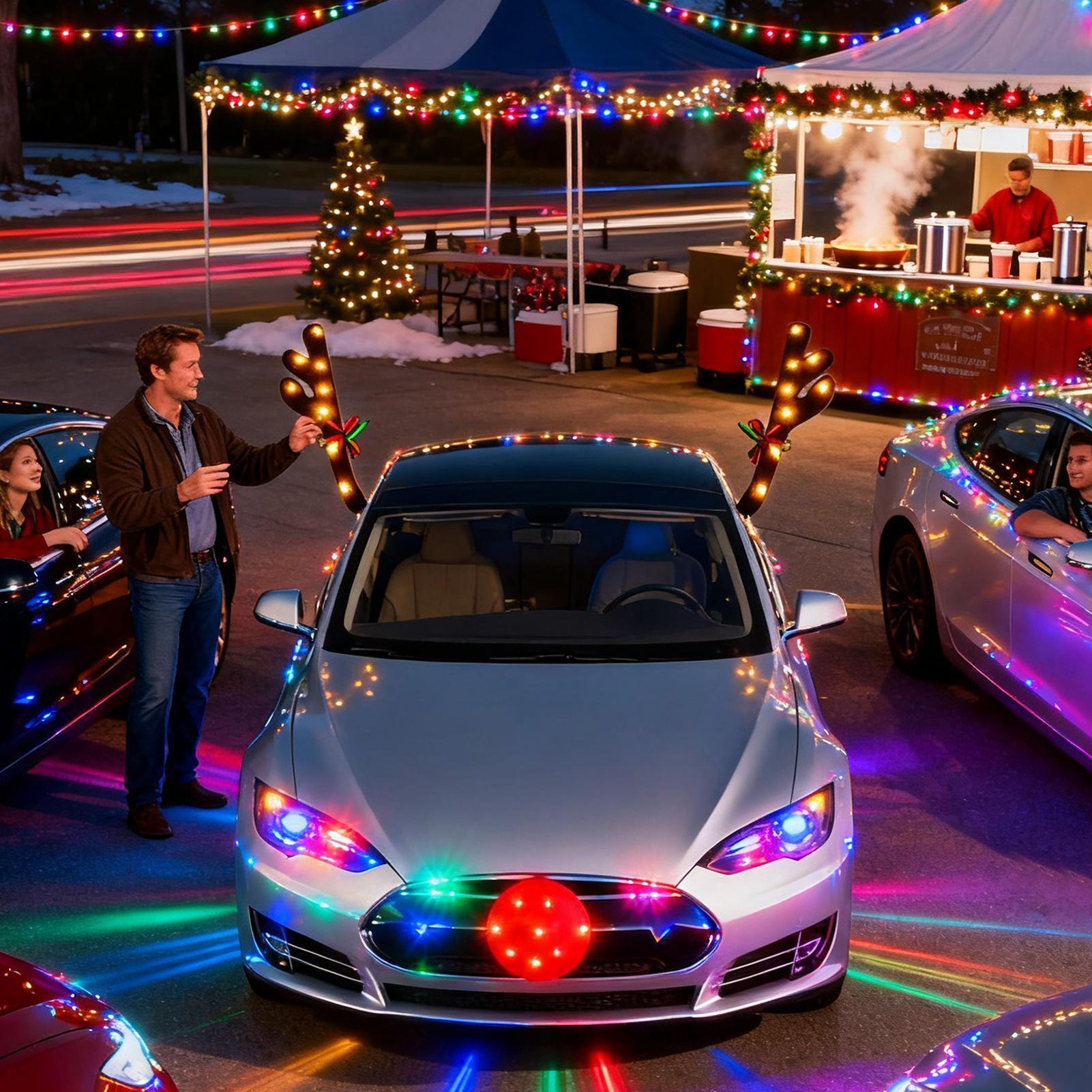 Car Reindeer Antlers with Nose - Up Lighting Decor reseña y precio