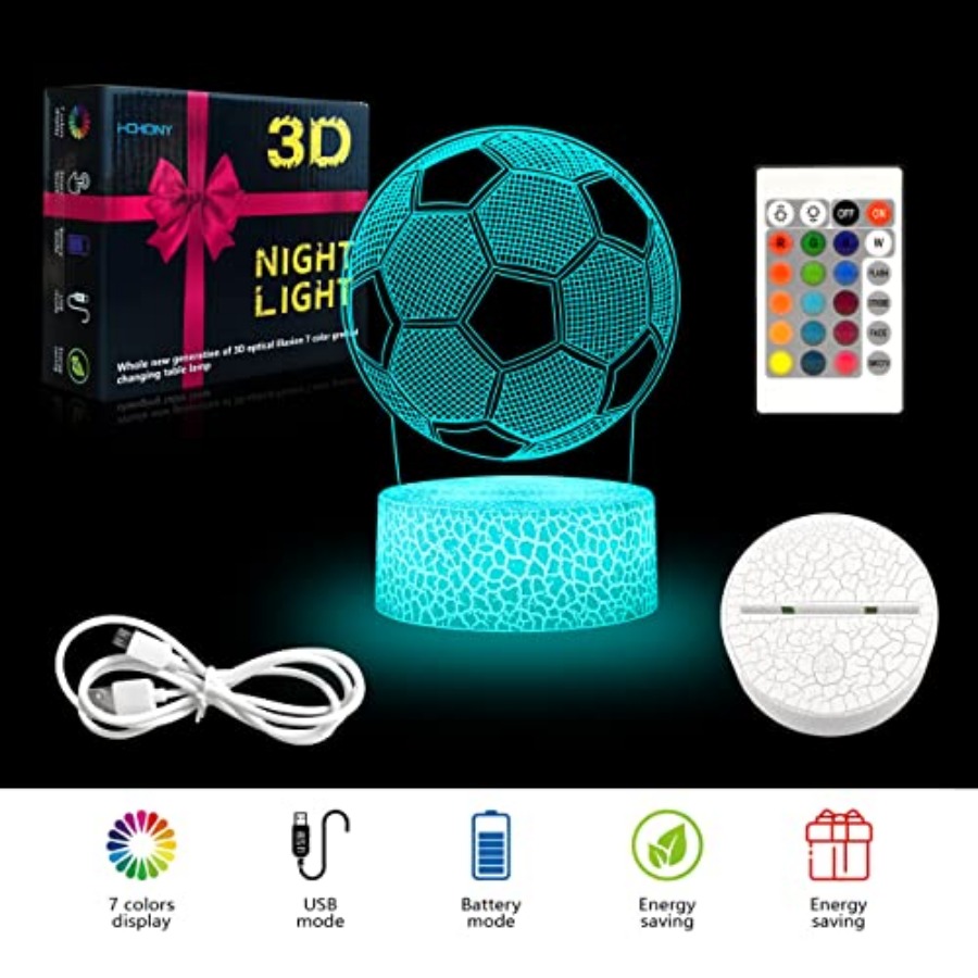 Soccer Gifts Night Light for,3 - Decor Lighting & Decor Fires reseña y precio